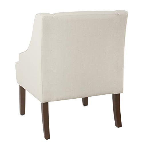 HomePop Velvet Swoop Arm Accent Chair, Suri Blue