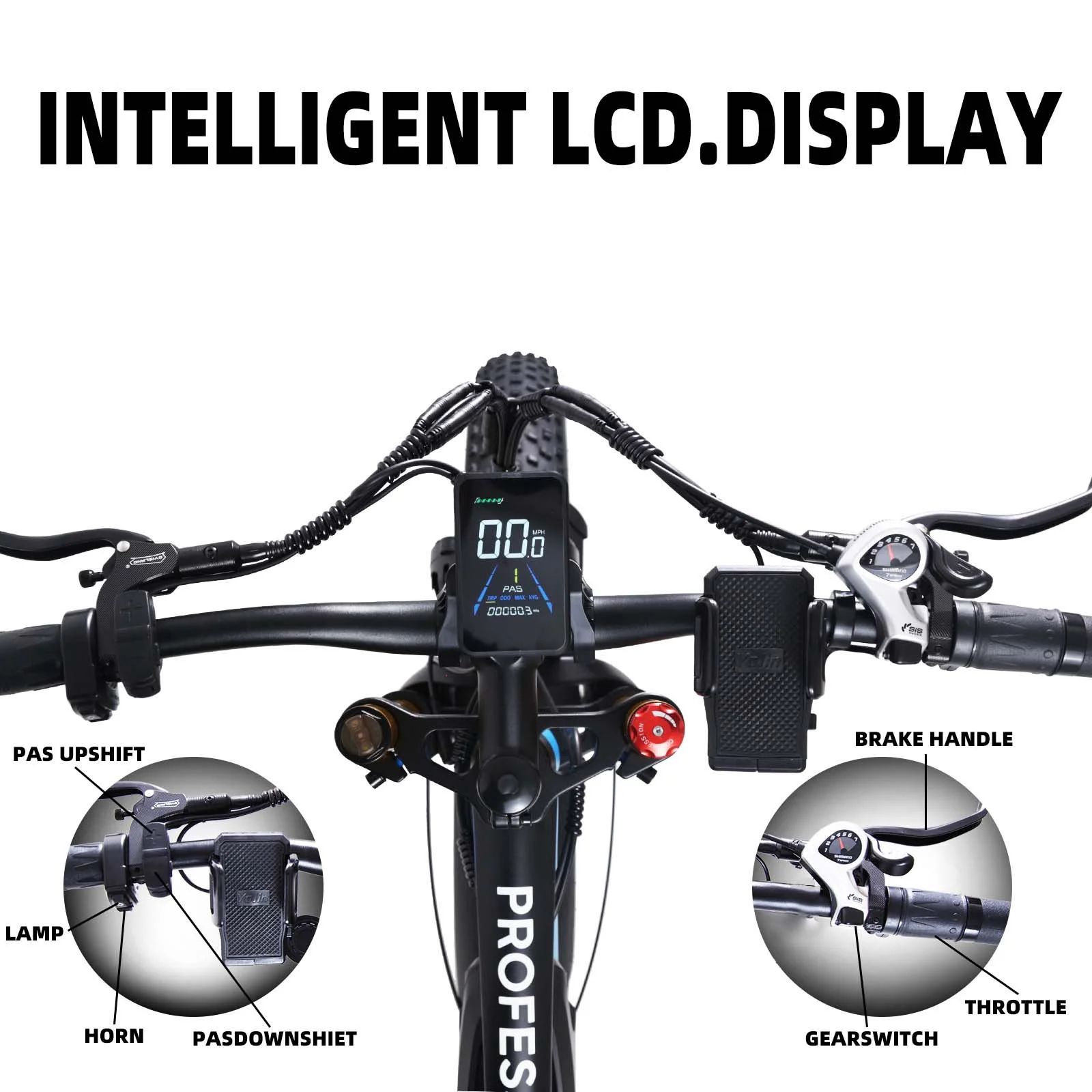 Electric Bike Ebike for Adults 26" Electric Mountain Bike with 48V 17.5Ah Removable Battery 1000W Long Range Ebikes E Bike up to 28MPH with Full