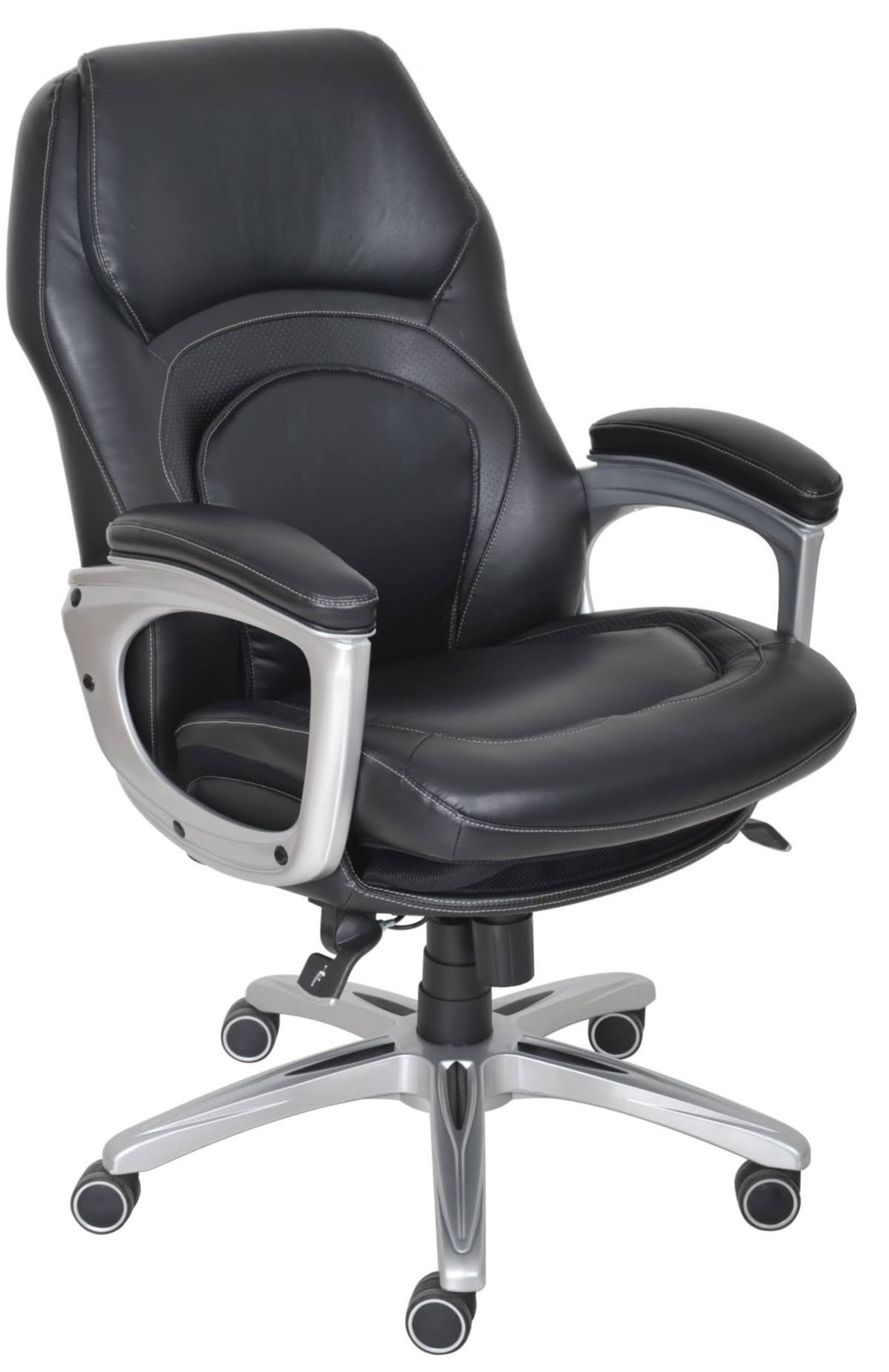 Serta Back in Motion Bonded Leather Health and Wellness Executive Office Chair (Black)