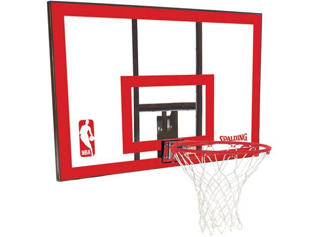 Spalding 44x22 Polycarbonate Basketball Backboard u0026 Rim Combo
