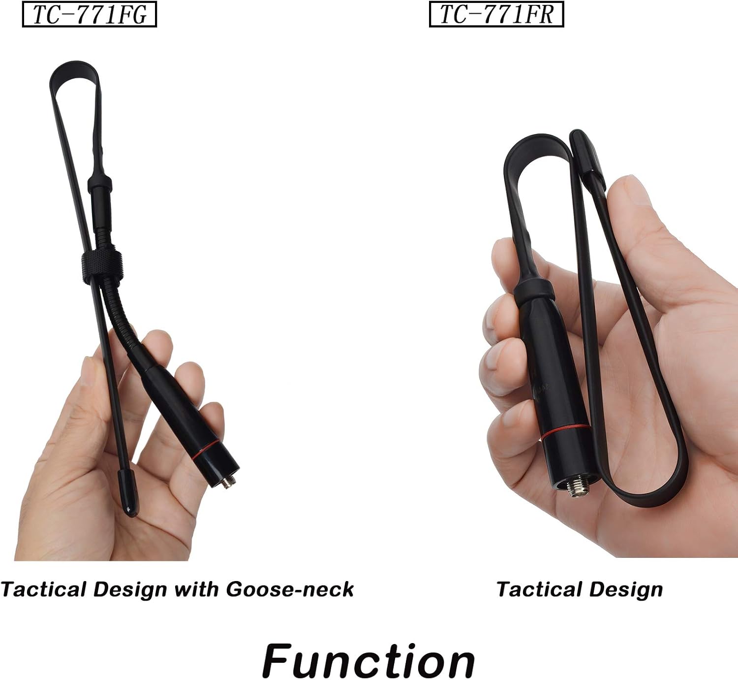 HYS 771FG&771FR CS Tactical Antenna VHF UHF 2M 70CM Dual Band SMA-Female for Baofeng UV-5R Series, UV-82 Series, BF-F8HP Kenwood Two Way Radio (2Kind)