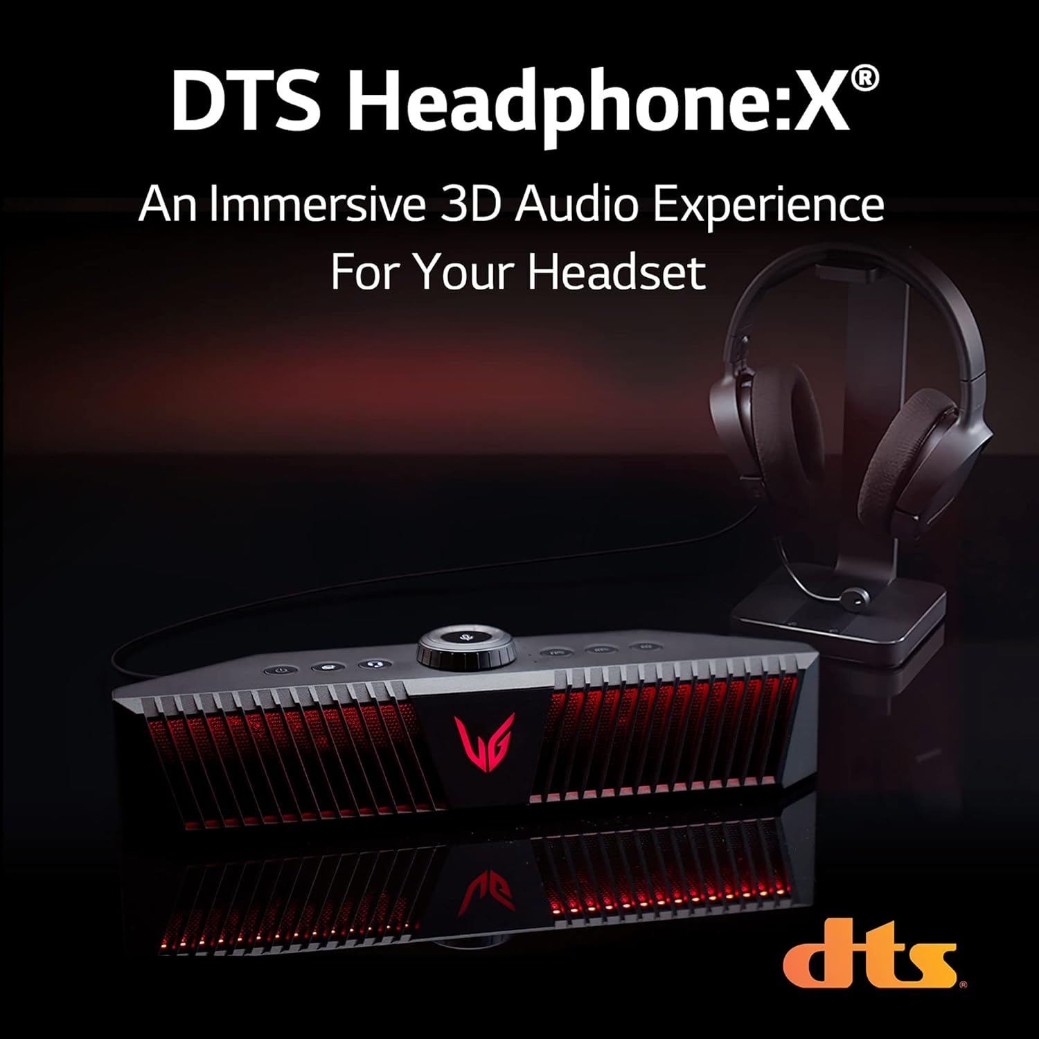 LG Ultragear GP9 - Portable Gaming Speaker with DTS Headphone:X, Hi-Fi Quad DAC, Microphone for Voice Chat, 5 Hour Battery Life, Hi Resolution Audio