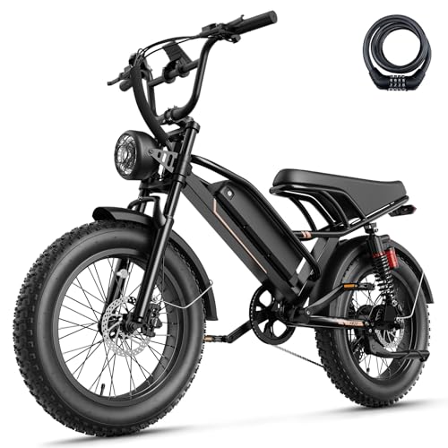 Jasion YR20 Electric Bike for Adults with Peak 2000W Motor, 48V 20AH Battery Electric Bicycle