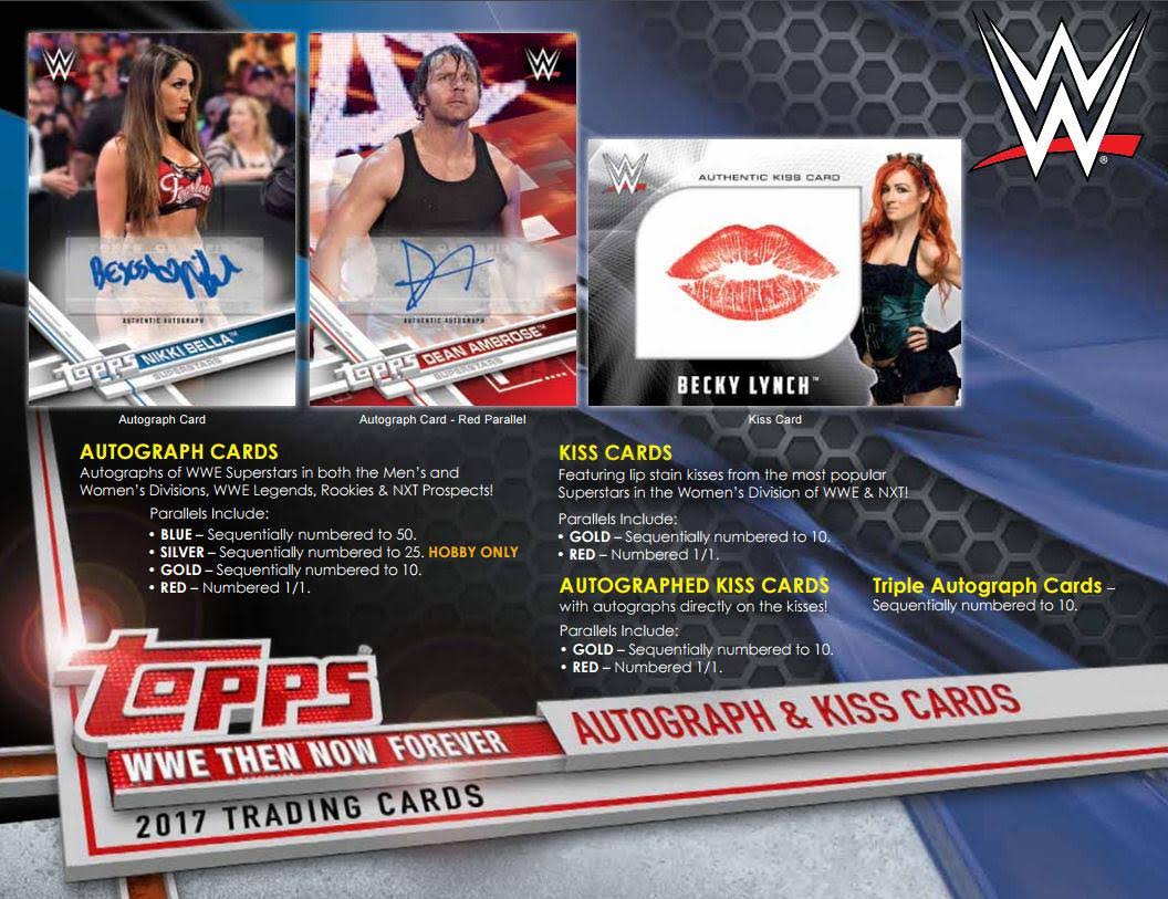 WWE Wrestling 2017 WWE Then Now Forever Trading Card Hobby Box