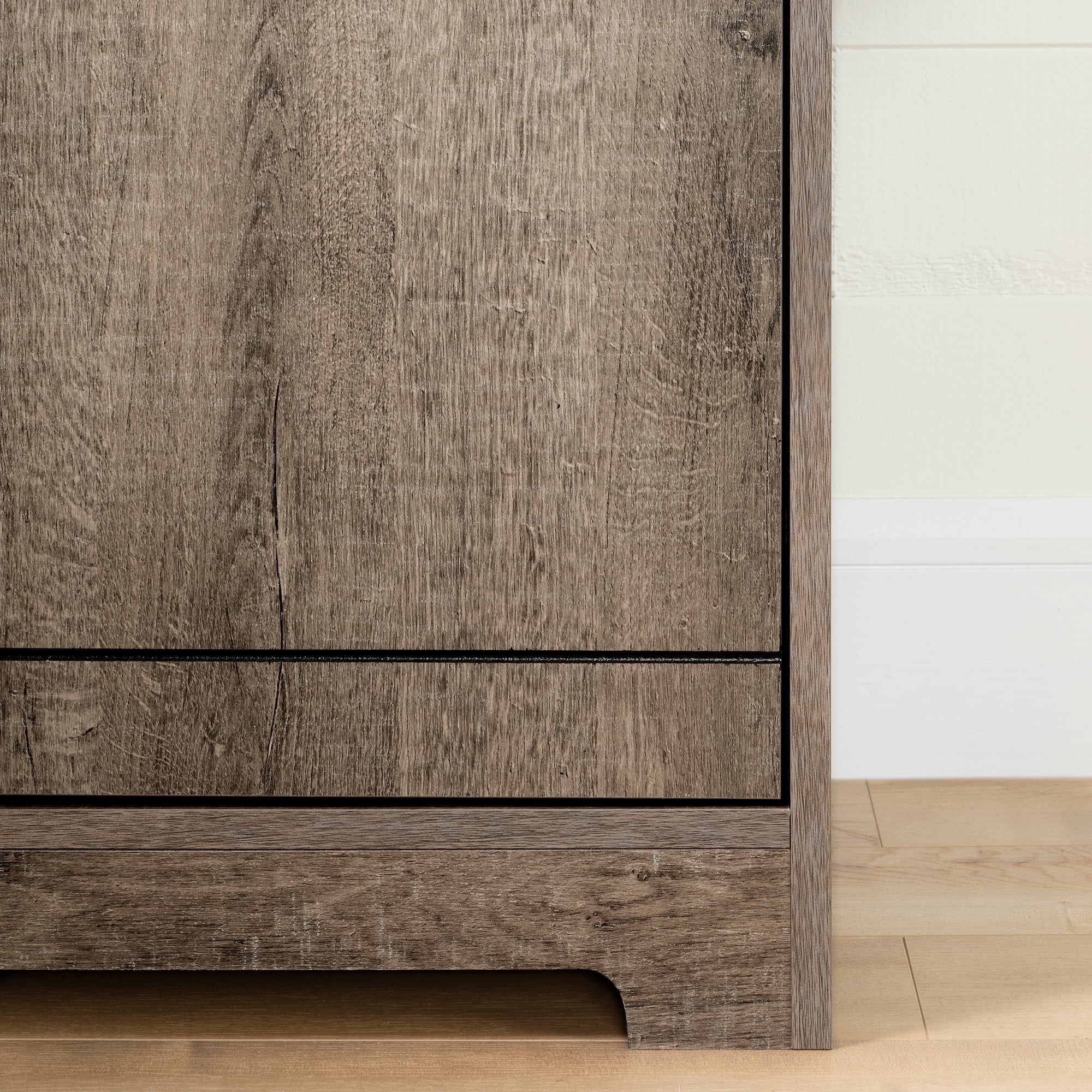 South Shore Vietti Bar Cabinet with Storage, Weathered Oak