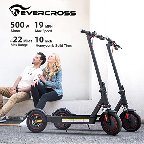 EVERCROSS Electric Scooter, 350W/500W Electric Scooter Adults, 8.5"/10" Tires, Up to 19/22 Miles Range