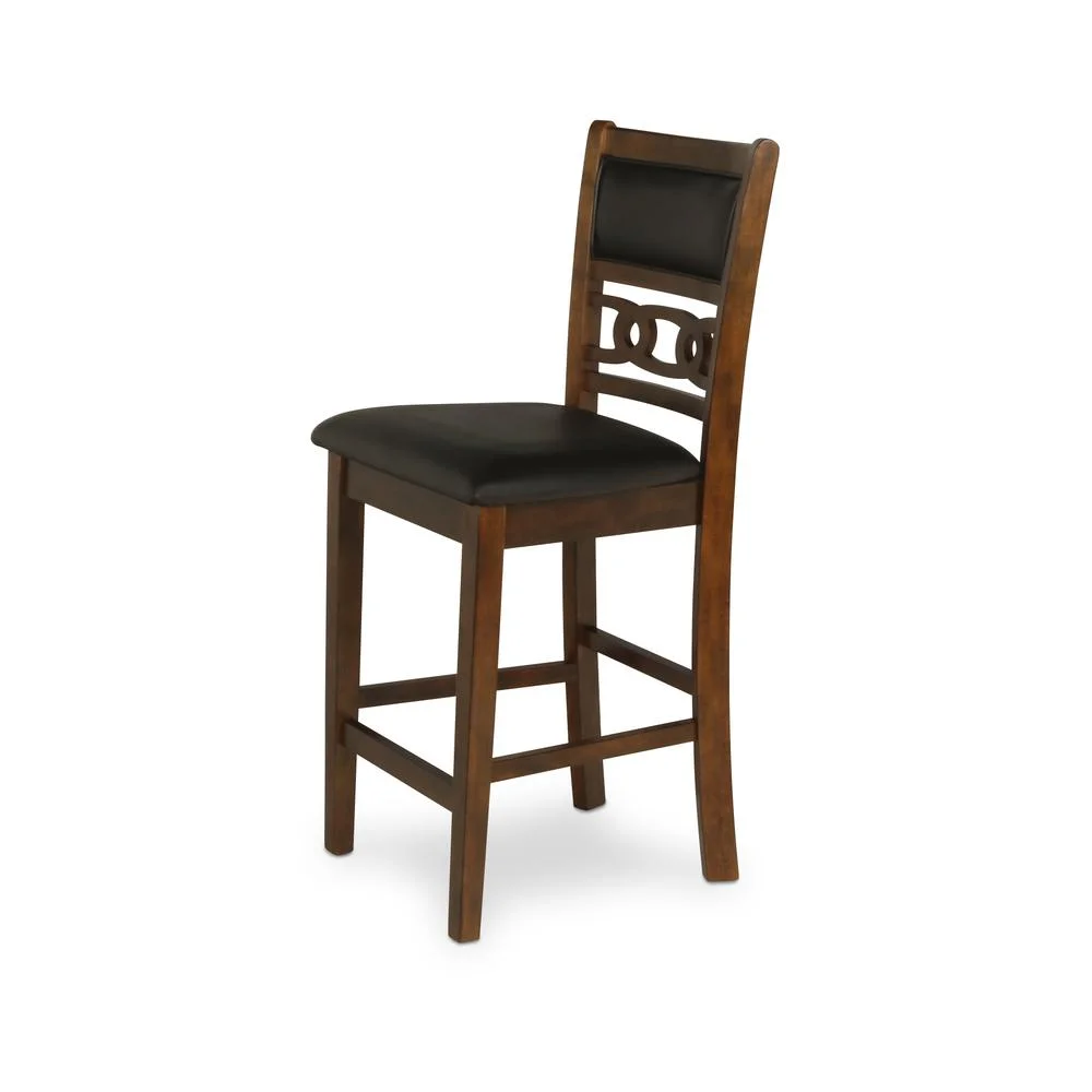 New Classic Furniture Gia 5-Piece Transitional Wood Dining Set in Brown