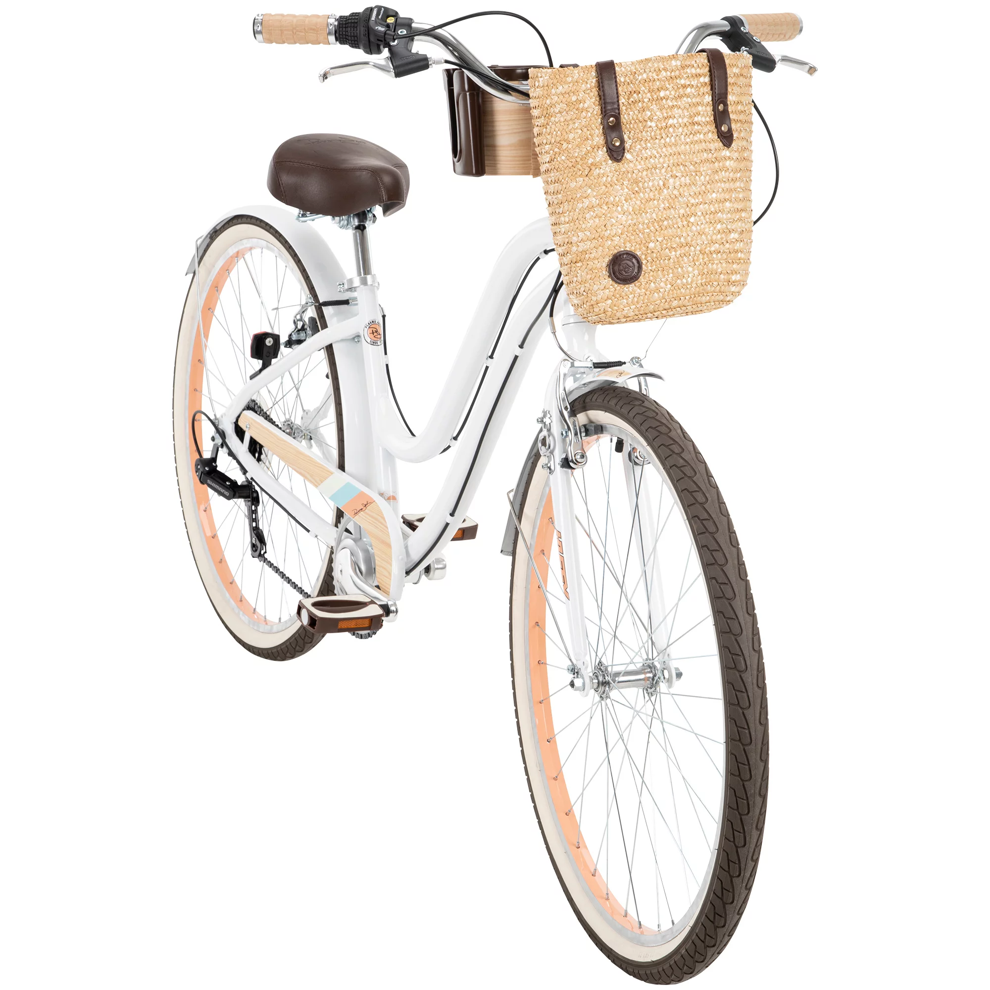 Panama Jack Parkside 27.5-In. 7-Speed Cruiser Bicycle for Women, White by Huffy