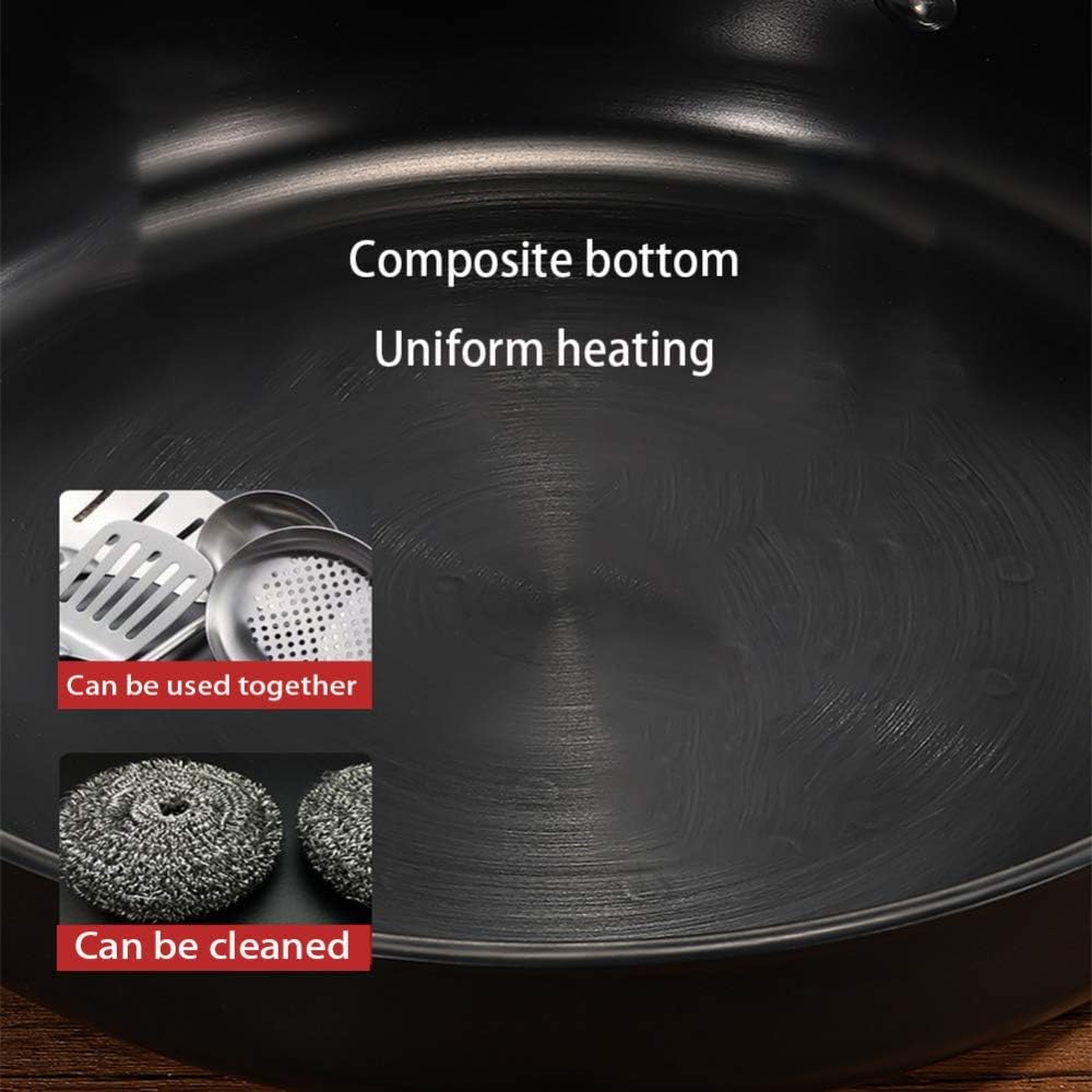 Pans,Frying Pan,Cookware,Uncoated fine Iron Frying pan nonstick Mini Frying pan with Sturdy Wooden Handle, Suitable for All Gas