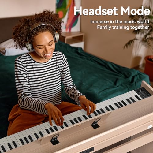 ZHRUNS Digital Piano 88 Key Weighted Keyboard,Full Size Semi Weighted Electronic Keyboard Piano,Electric Piano Keyboard with Sustain Pedal
