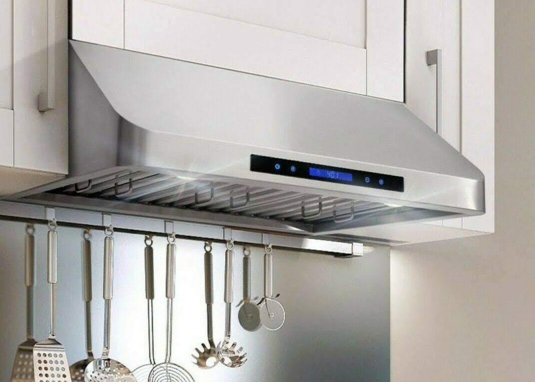 Cosmo 36 in Ducted Under Cabinet Range Hood in Stainless Steel, 900 CFM, Touch Controls, Permanent Filters, Silver