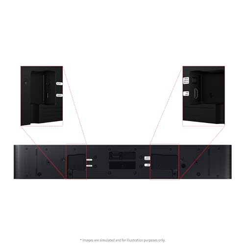 SAMSUNG HW-S50B/ZA 3.0ch All-in-One Soundbar w/Dolby 5.1, DTS Virtual:X, Q Symphony, Built in Center Speaker, Adaptive Sound Lite