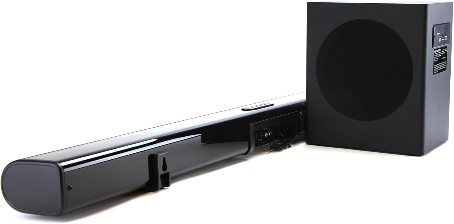 Emerson EHS-2050 37-inch Bluetooth Soundbar with Subwoofer and Remote Control