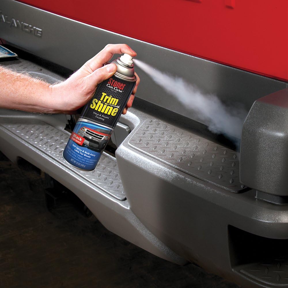 Stoner car Care 91034-12PK 12-Ounce Trim Shine Protectant Aerosol Restores Dull or Faded Interior and Exterior Plastic Renew Bumpers, Running Boards