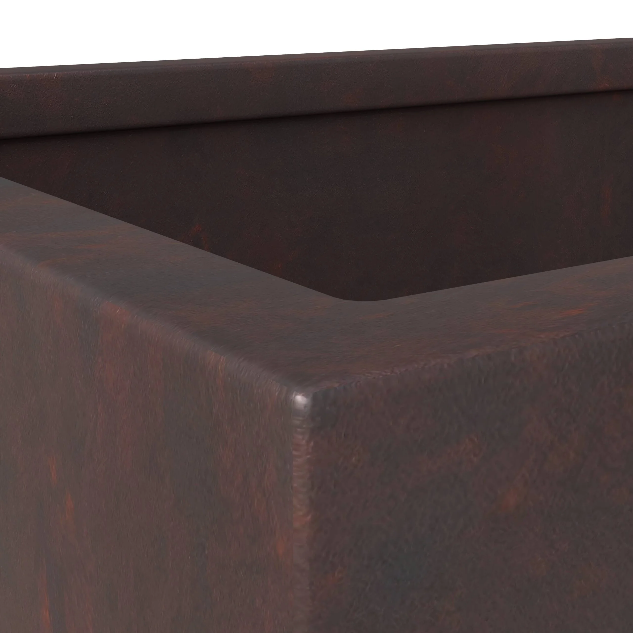 LeisureMod Bloom Fiberstone and MGO Clay Planter, Mid-Century Modern Rectangular Planter for Indoor and Outdoor Use (Brown, 16")