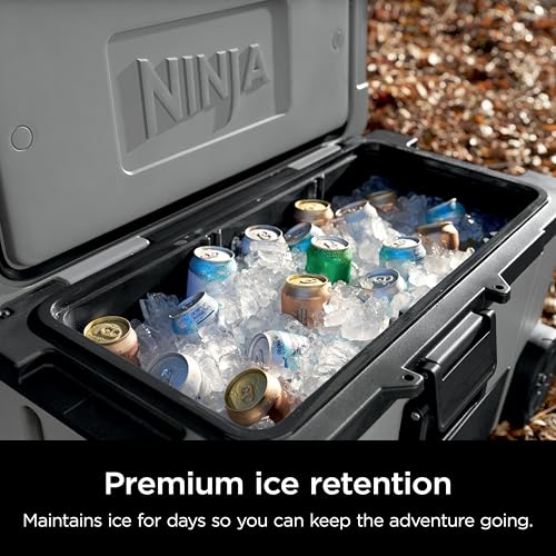 Ninja FrostVault 45qt Wheeled Cooler with Dry Zone, Integrated Fridge-Temp Dry Storage Drawer, Premium Heavy-Duty Insulated Cooler