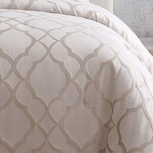Riverbrook Home 100% Polyester Comforter Set, Queen, Hillcrest - Ivory/Gold, 9 Piece Set