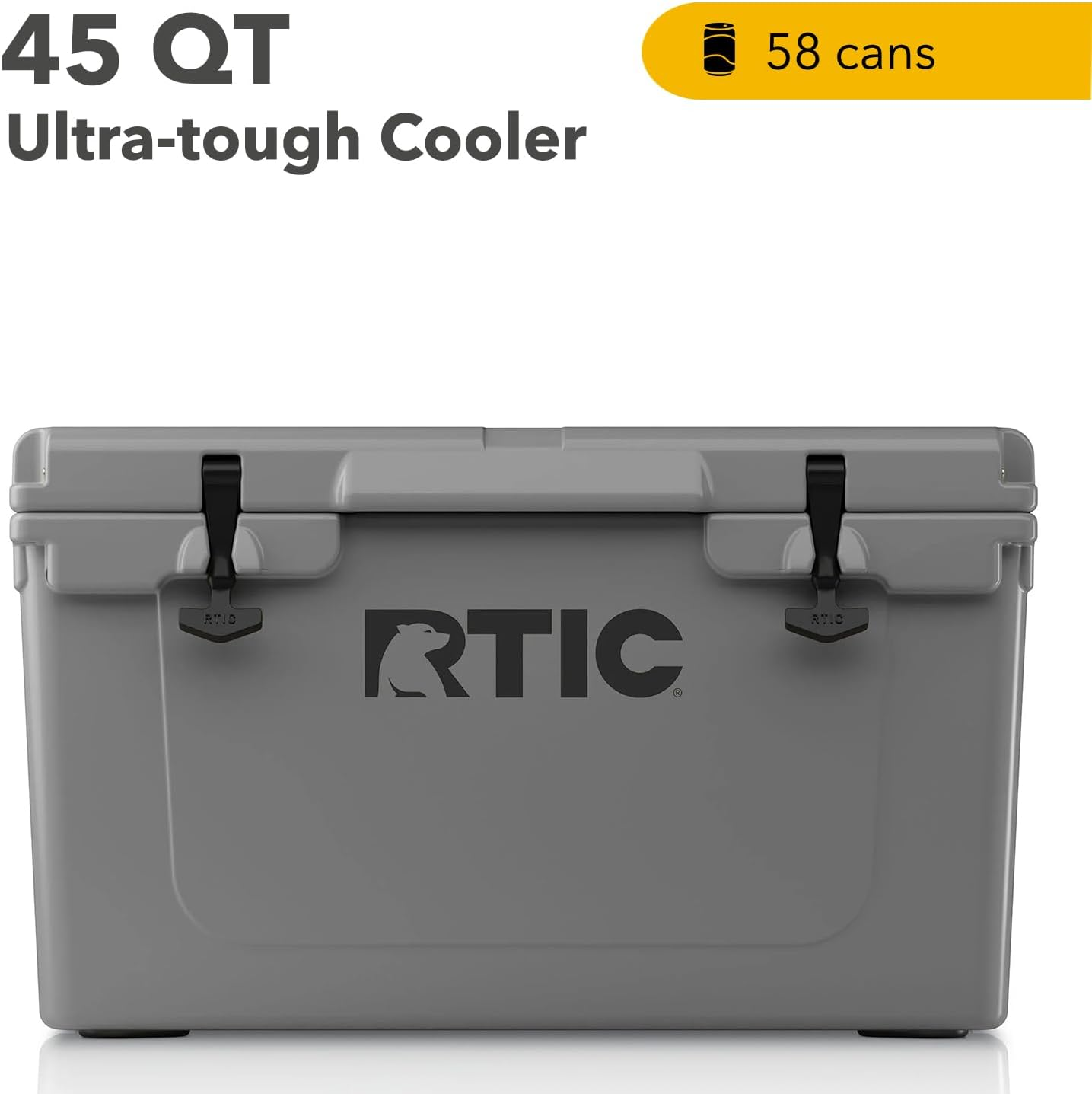 RTIC 45、65、85、110 QT Ultra-Tough Cooler Hard Insulated Portable Ice Chest Box for Beach, Drink, Beverage, Camping, Picnic, Fishing, Boat, Barbecue