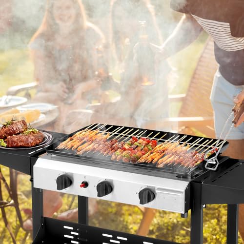Outvita 2 Burner Portable Flat Top Gas Grill, 28" Propane Griddle, 30,000 BTU