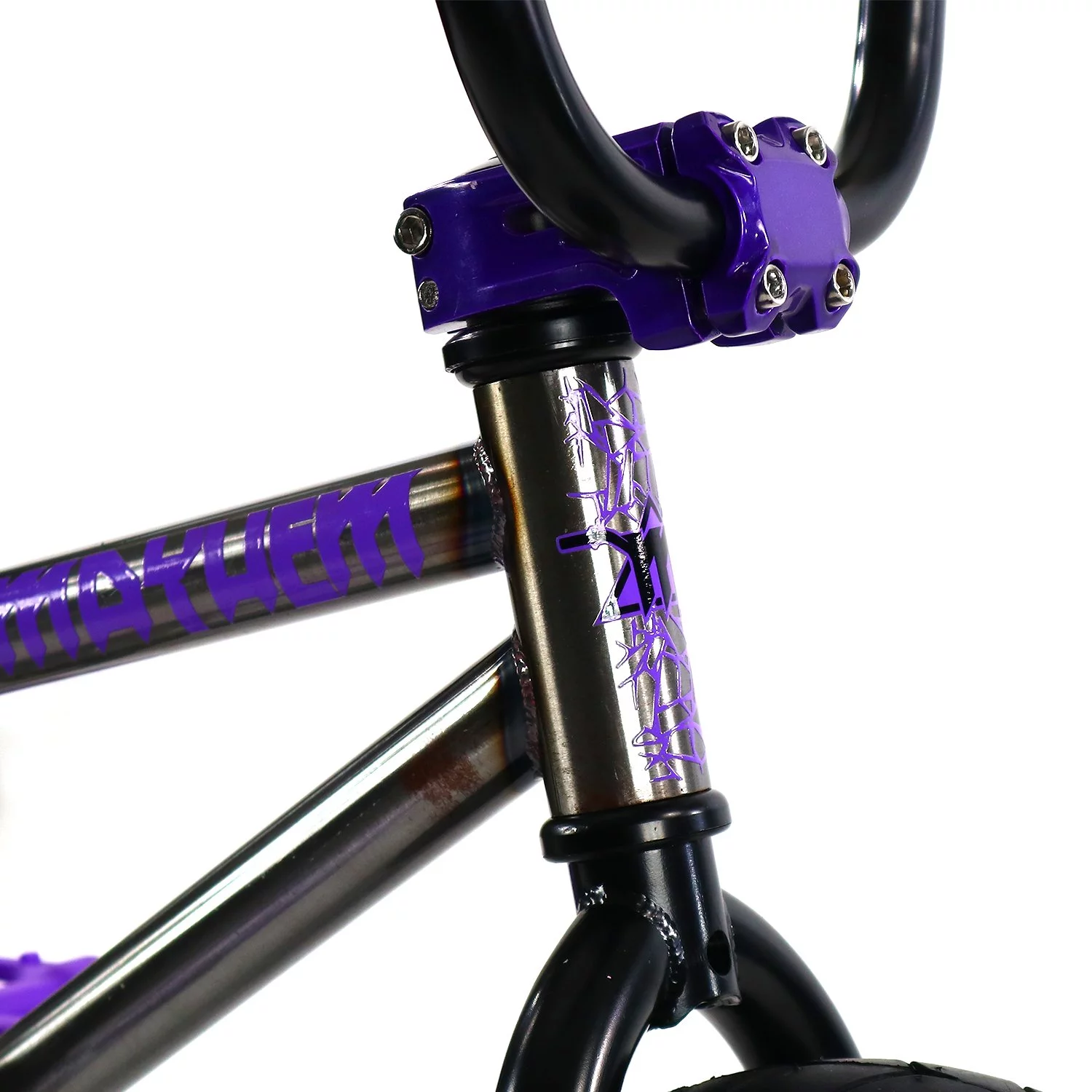 Mayhem Fat Tire Mini BMX RIOT Toxic Green 1 Piece Crank 10 Mini BMX Newest Model Trick Bike