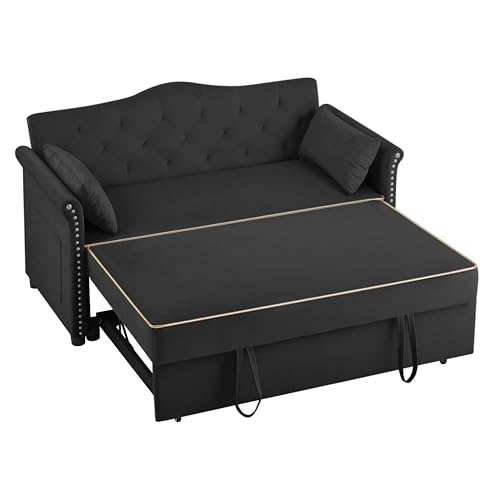 68.11" Corduroy Sleeper Chair Bed with USB Port, Cup Holders & Side Storage Pockets – 3-in-1 Foldable Sofa Bed for Guest Room, Living Room – White
