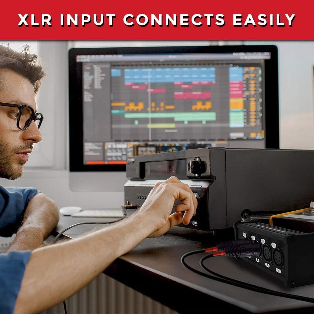 XLR Over Cat5 4 Channel 3-Pin Male Female to Single Ethernet - XLR, AES, DMX Over RJ45 Cat5/Cat6 Audio Over Ethernet Multi Network Snake Receiver