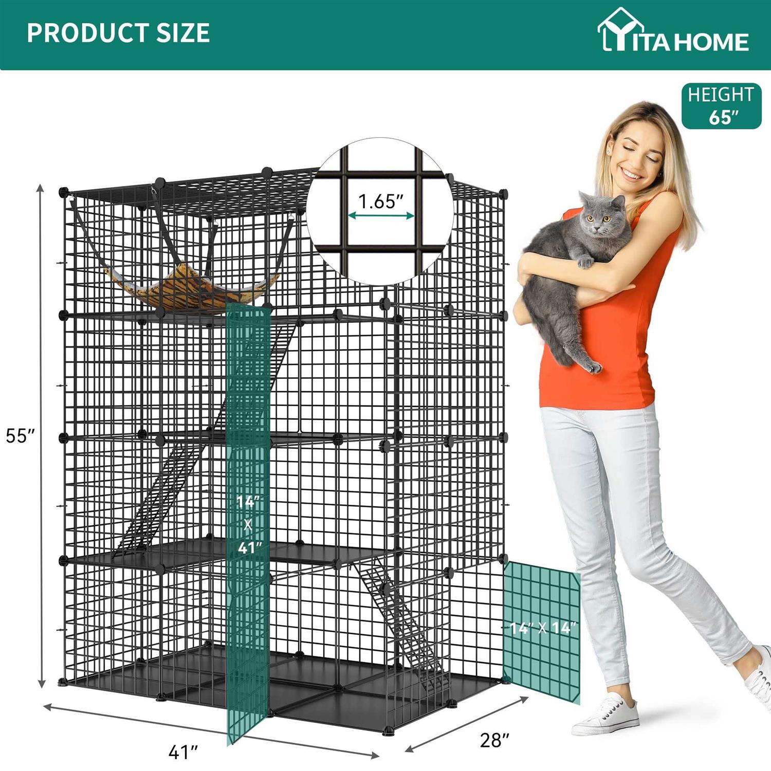 YITAHOME 4 Tier Cat Hammock Cat Enclosure - Pet Supplies online store