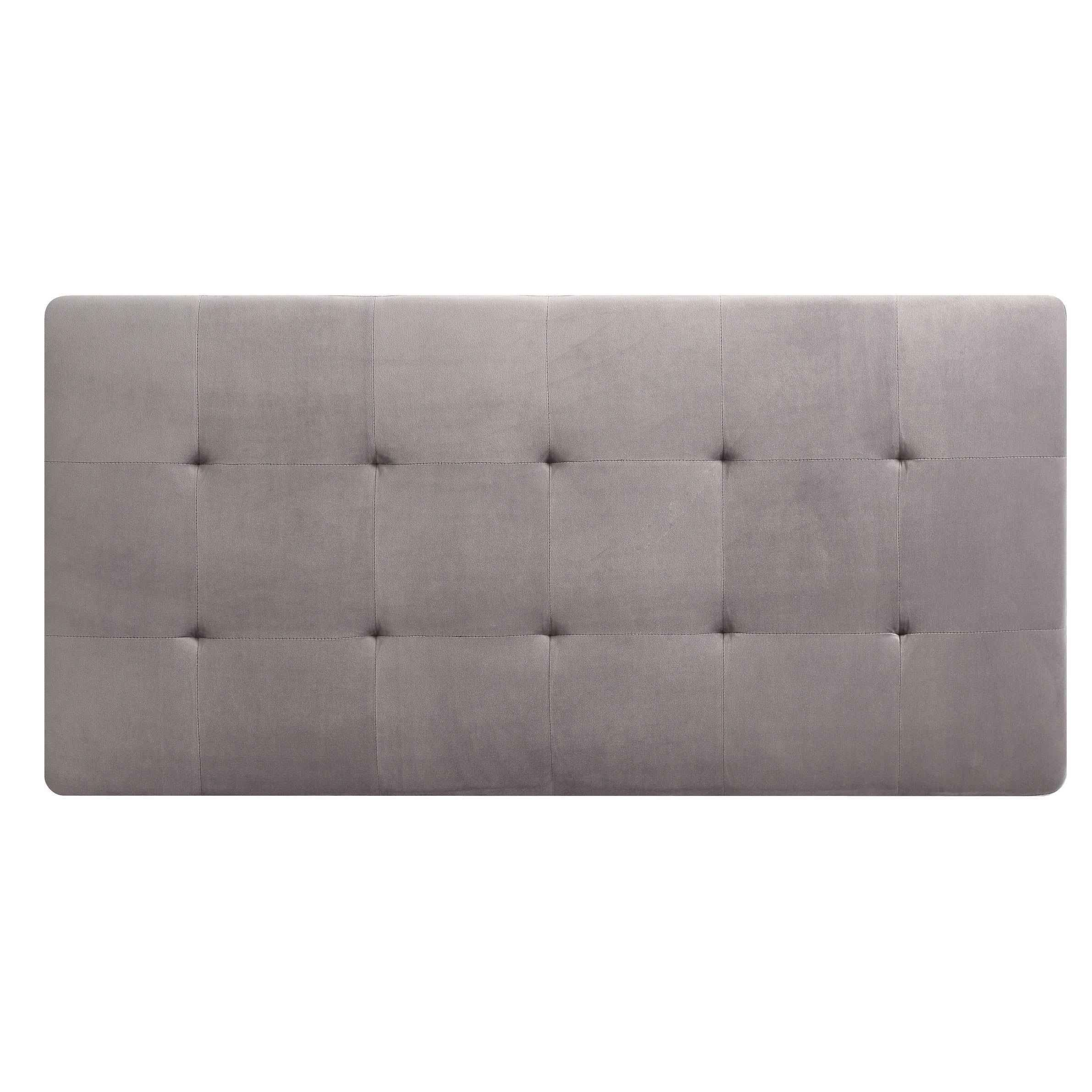 Glory Furniture Derek Velvet Ottoman in Black - G372-O