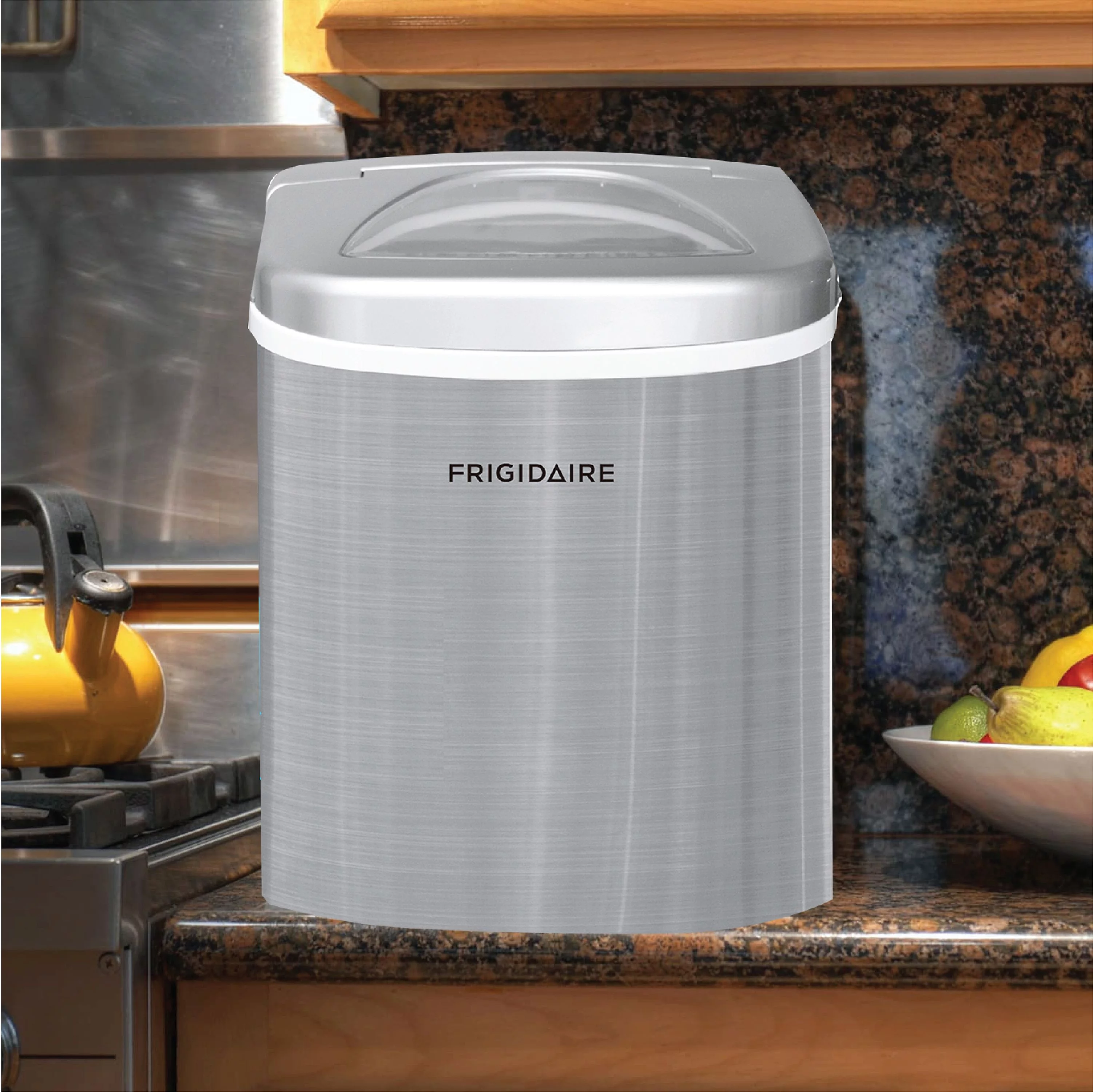 Frigidaire 26lbs. Portable Countertop Ice Maker (Ice Bullets)- Silver