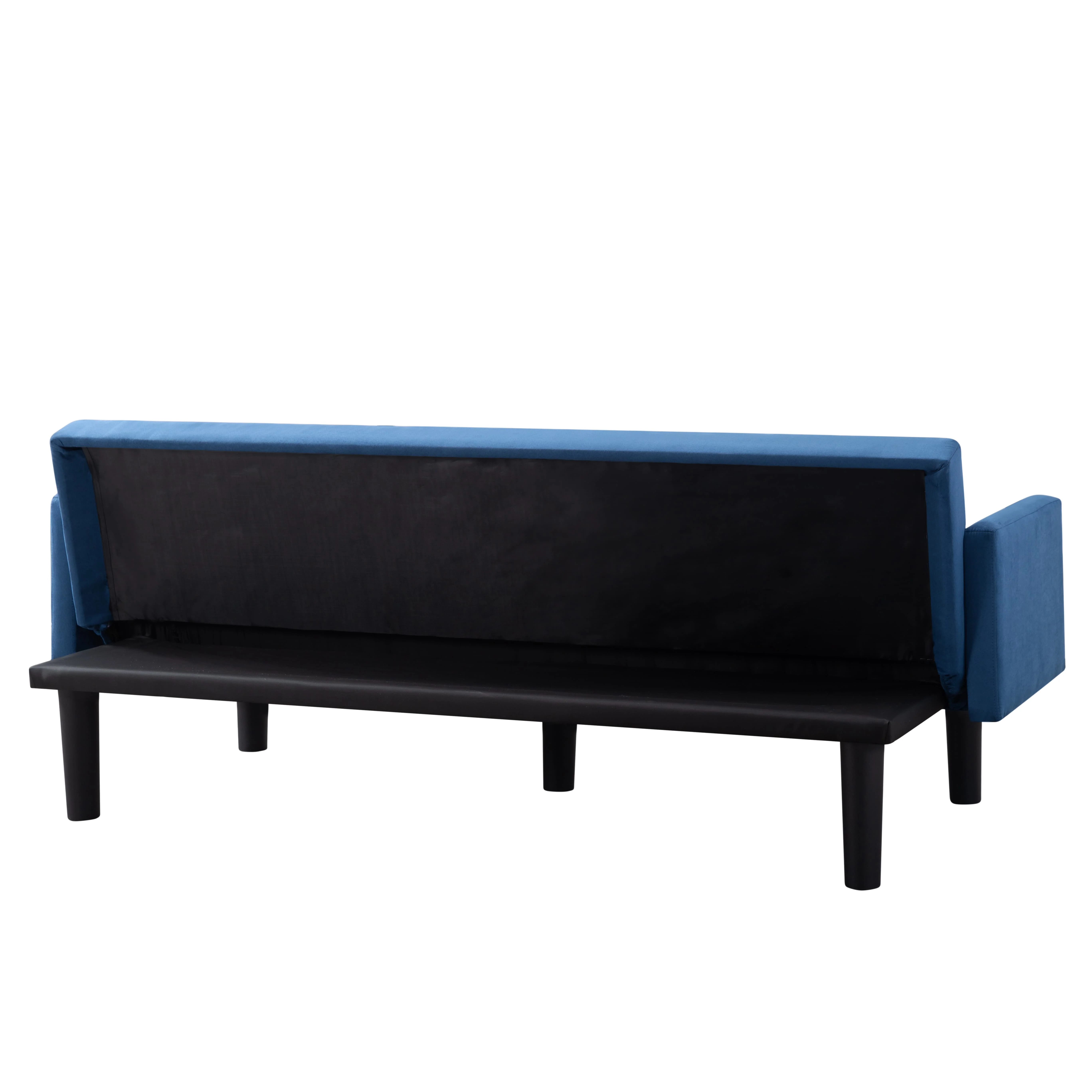 BSHTI 74.8 inch Futon Sofa bed,Modern Adult Sofa,Foam Futon Sleeper for Livingroom(Navy Blue)