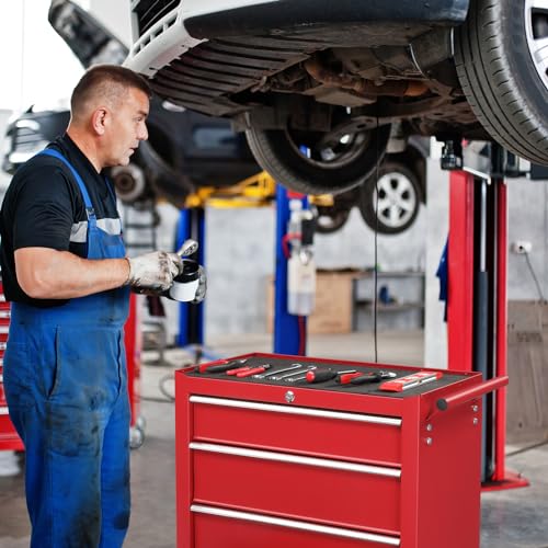 Winado 4-Drawer Tool Chest with Wheels & Lock & Key, Heavy Duty Cart Rolling Tool Box on Wheels, Metal Storage Cabinet