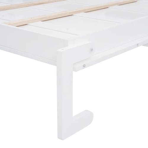 Ball & Cast Queen Size Murphy Bed Hideaway Wall Chest with Top Shelves & USB,Storage Cabinet Bed Frame w/Slat Support