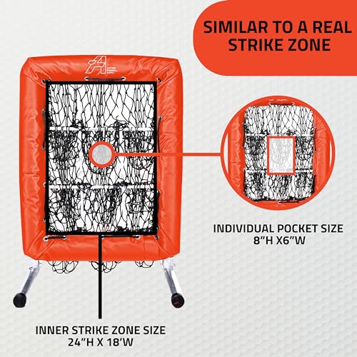Anytime Baseball Pitching Net with Strike Zone | The No Hitter Net 9 Hole Net | Strike Zone Target for Baseball & Softball Training