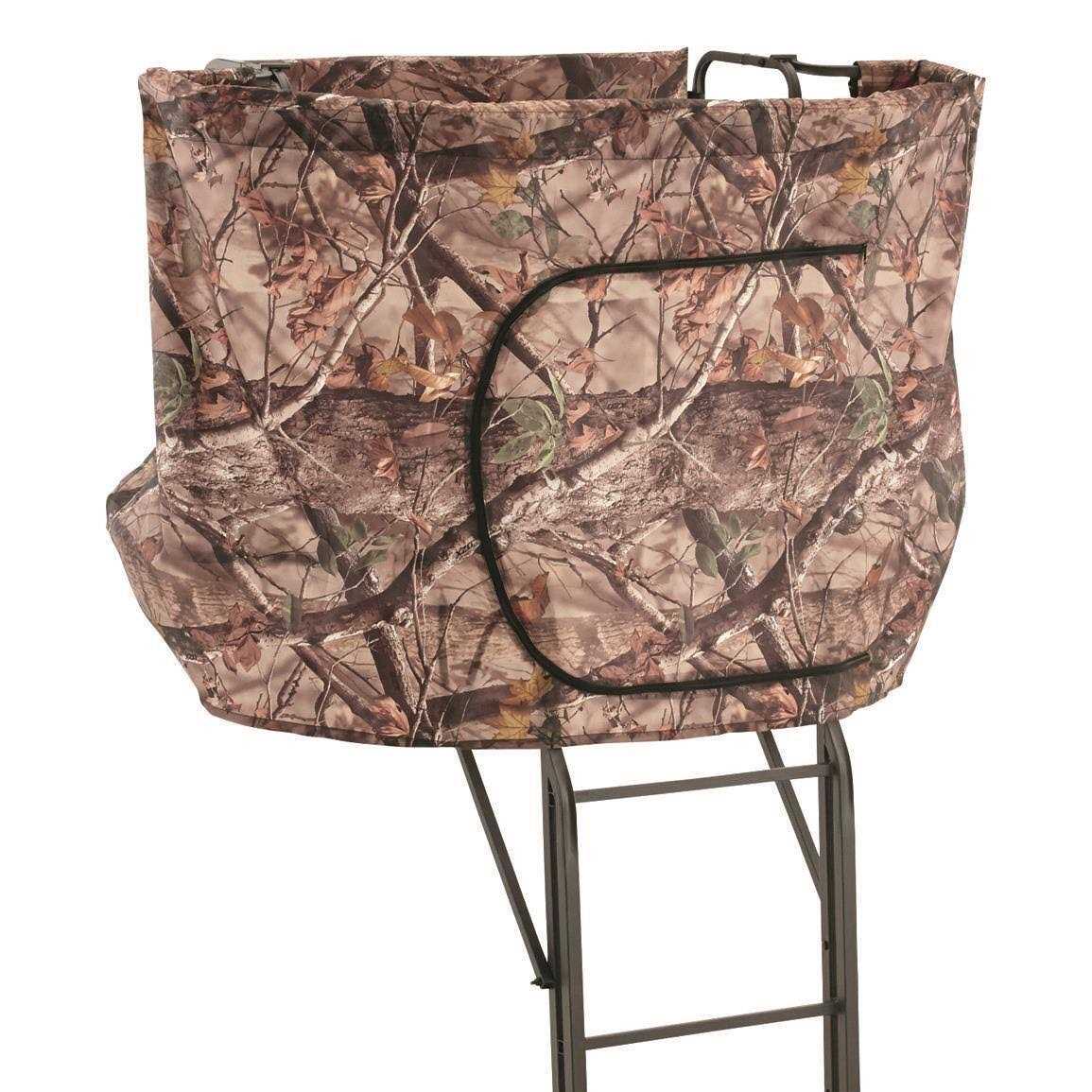 Guide Gear 20 2-man Double Rail Ladder Tree Stand with Hunting Blind - Sports Supplies Online Store