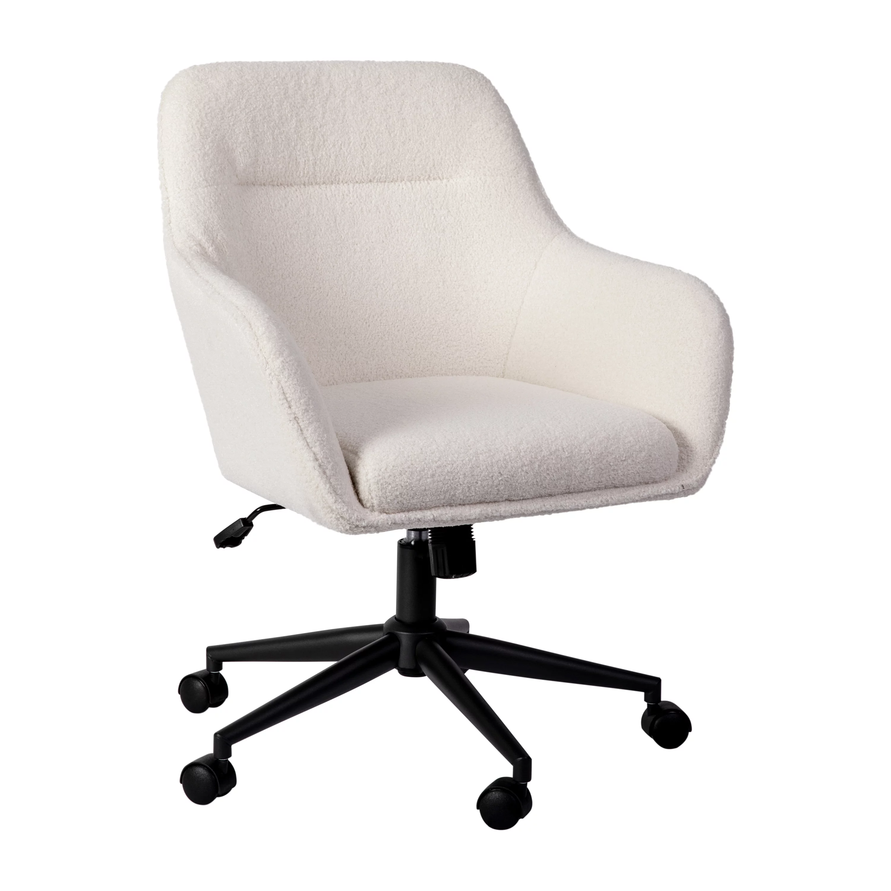 Martha Stewart Rayna Upholstered Office Chair in White/Oil Rubbed Bronze