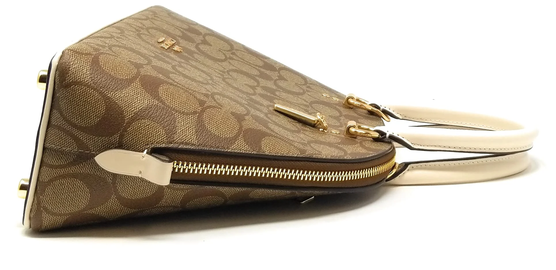 Coach Women's Katy Satchel in Signature Canvas (Khaki Multi)