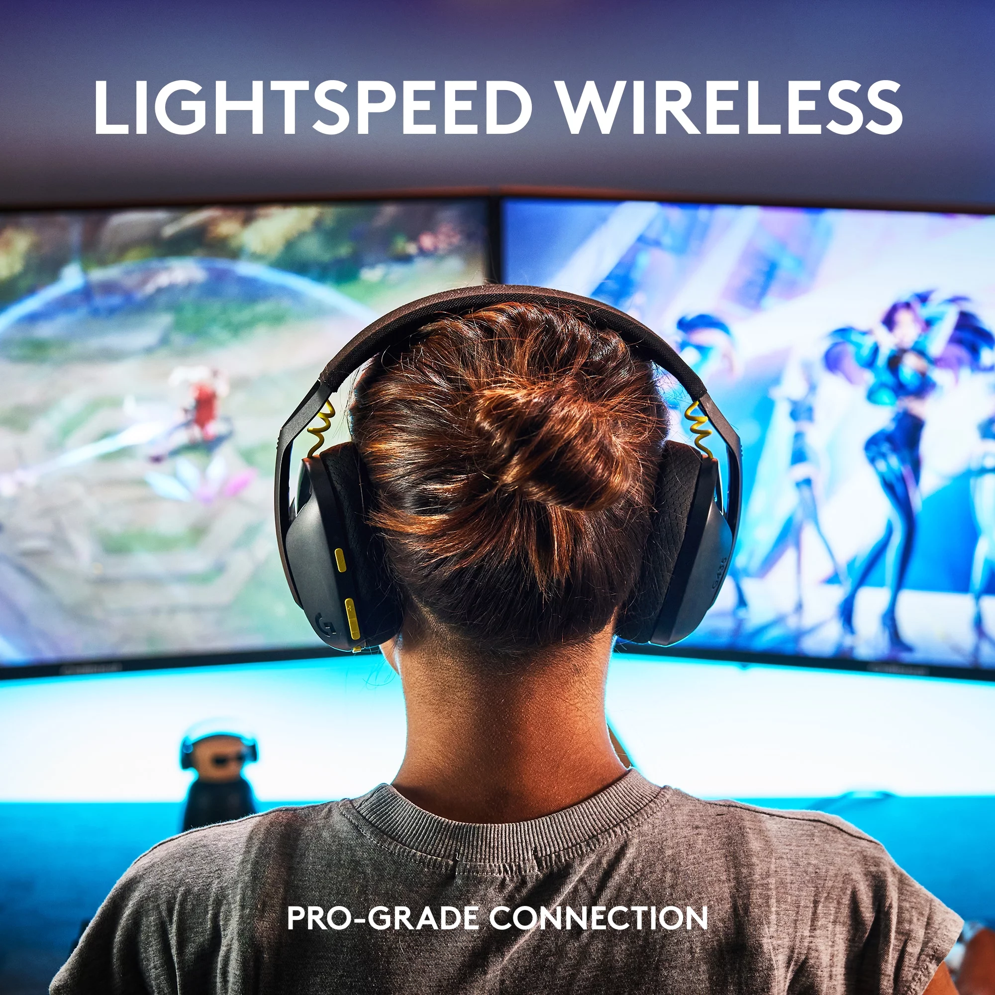 Logitech G435 LIGHTSPEED and Bluetooth Wireless Gaming Headset - Lightweight over-ear headphones, built-in mics, 18h battery