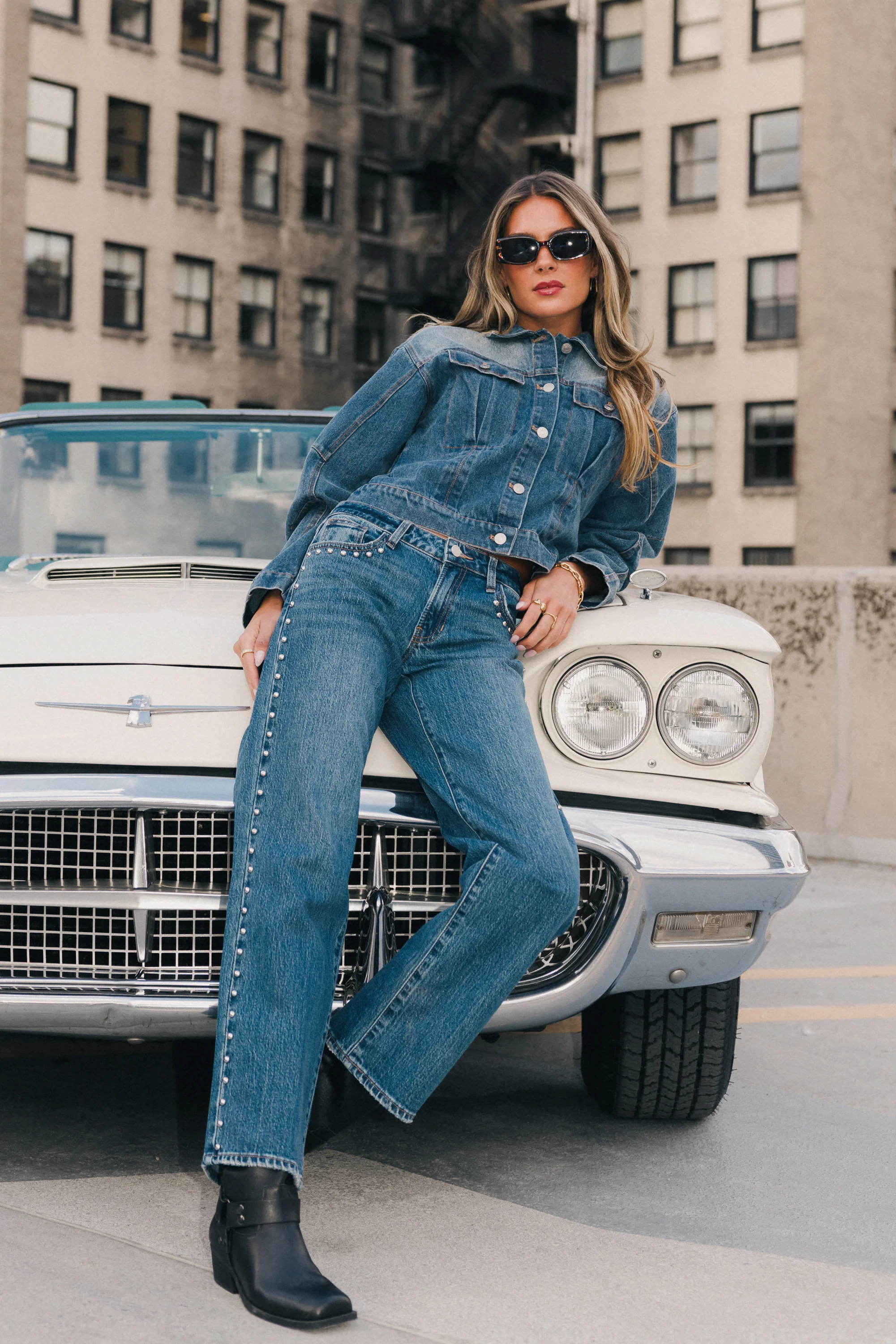 Noel Studded Baggy Jeans