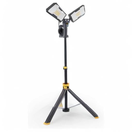 LUTEC 【Upgraded】 6290Max 11000 Lumen 92W Dimmable LED Work Light with Telescoping Tripod