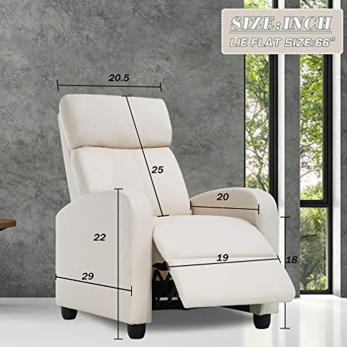 BestMassage | Recliner Chair | with 2 Point Massage Function | Black | with Lumbar Support, Adjustable Push Back, Wide Armrests