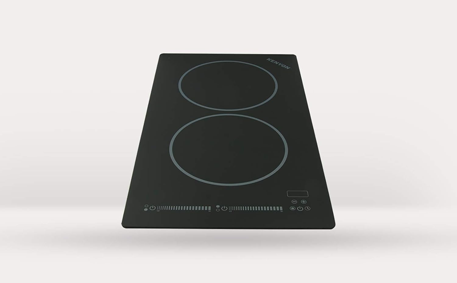 Kenyon Bridge Induction Cooktop, 2 Burners, Portrait Cooktop, Smart Touch Control, Energy-Efficient Cooking, Easy-to-Clean Cooktop, Black, 240 Volts