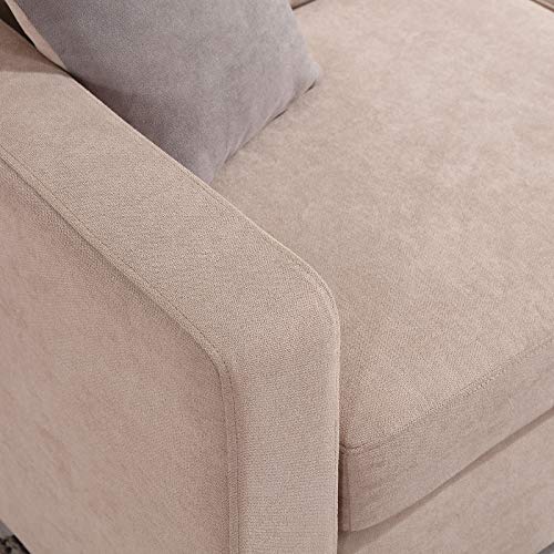 HONBAY Convertible Sectional Sofa, L Shaped Couch with Reversible Chaise for Small Space, Black