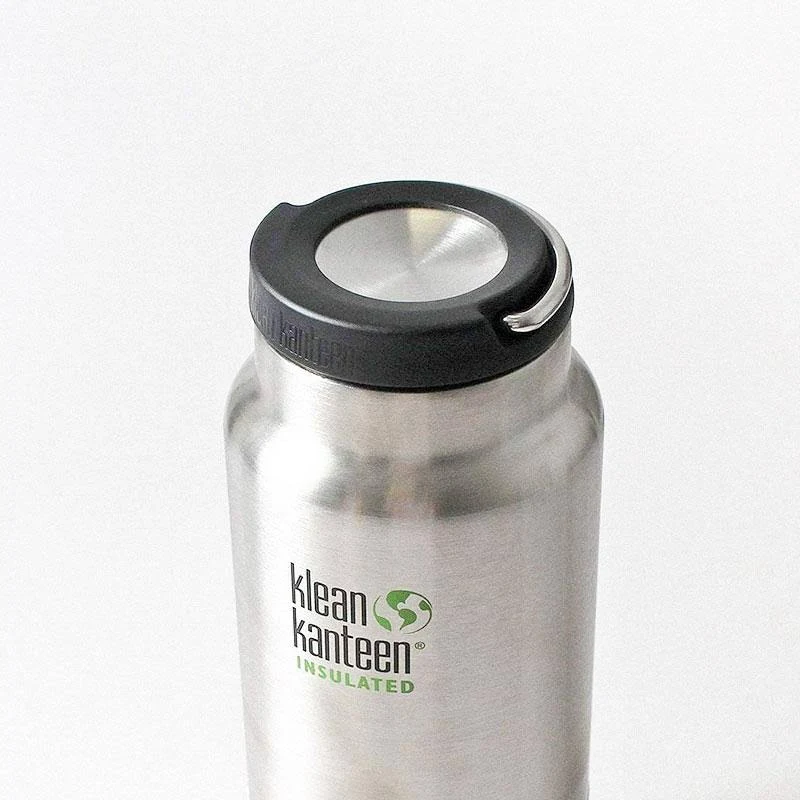Klean Kanteen TKWide 946ml Insulated Bottle Loop Cap Brushed Stainless
