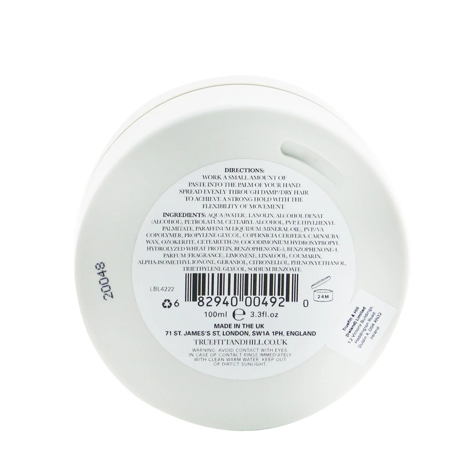 Truefitt & Hill Hair Management Julep Paste 100ml/3.3oz