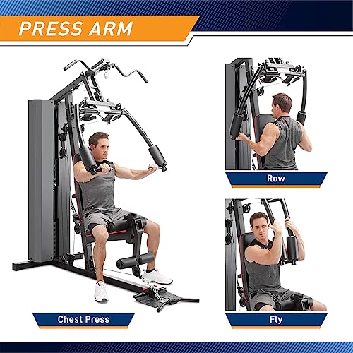 Marcy Multifunctional Workout Station 100lbs to 200lbs Stack Home Gym for Weightlifting and Bodybuilding
