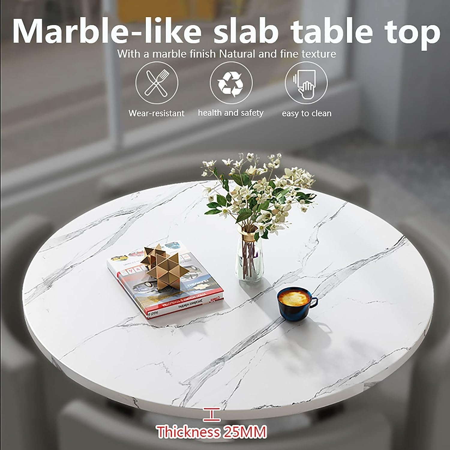 Office Reception Conference Round Dining Table Set Coffee Table And Chair Set,Kitchen Dining Table Set For 4