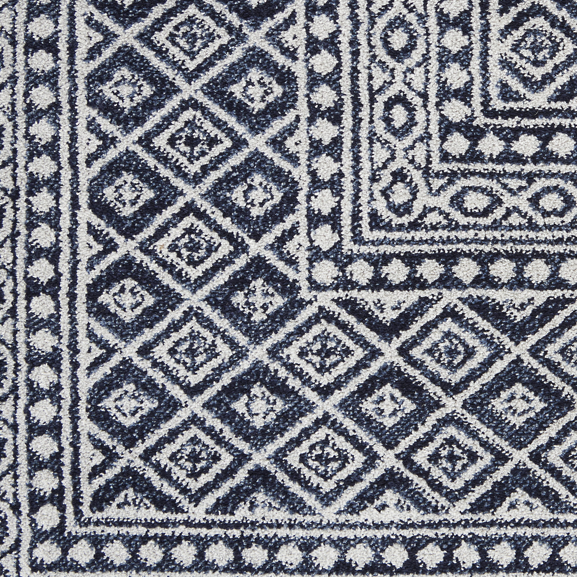 Nourison Royal Moroccan Bohemian Navy/Grey 8'6" x 12' Area Rug, (9x12)