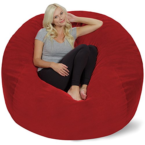 Chill Sack Bean Bag Chair - 5' Giant Memory Foam Lounge Chair with Soft Microfiber Cover – Cozy Furniture for Living Room, Dorm