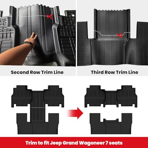 LASFIT Floor Mats & Trunk Mat for Jeep Grand Cherokee 2022-2025 5-Seat (Include 4xe, NOT for L)