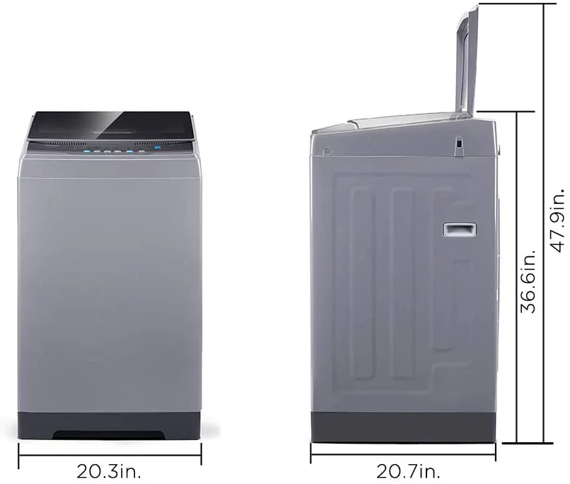 Comfee 1.6 Cu.ft Portable Washing Machine, 11lbs Capacity Fully Automatic Compact Washer with Wheels, 6 Wash Programs Laundry Washer with Drain Pump